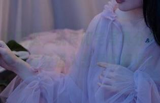 紫纱裙的飘逸，桃良阿宅写真分享，不知不觉已经进入恋爱的幻境？